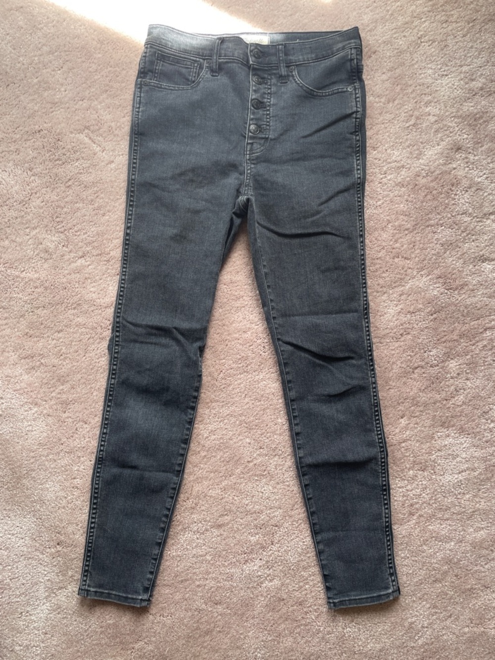 Madewell Black Skinny Button-Fly Jeans